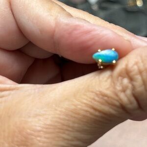 Opal and 14kt gold stud made by Meitalove in New York